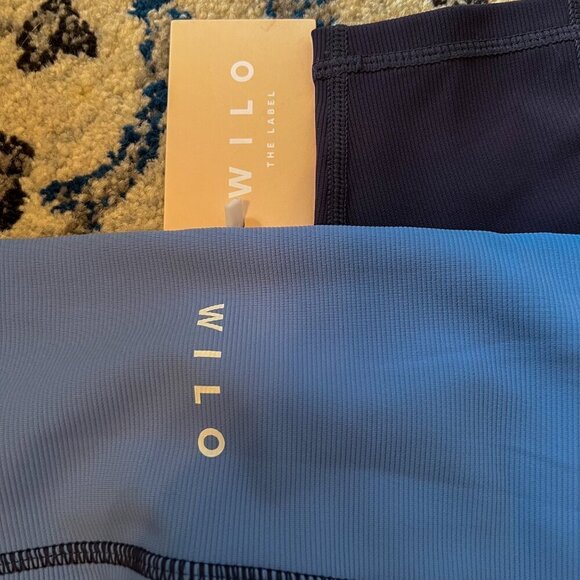 NWT WILO The Label Rib Color Block Leggings Blue Size XS - Picture 2 of 6